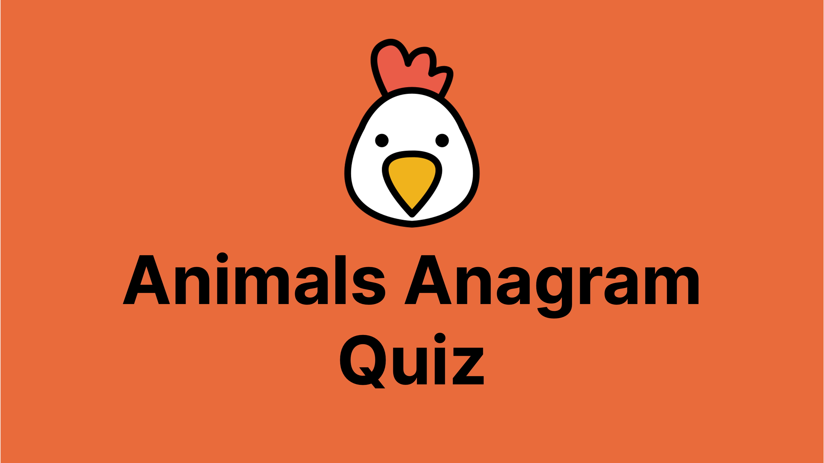 Animals anagram quiz