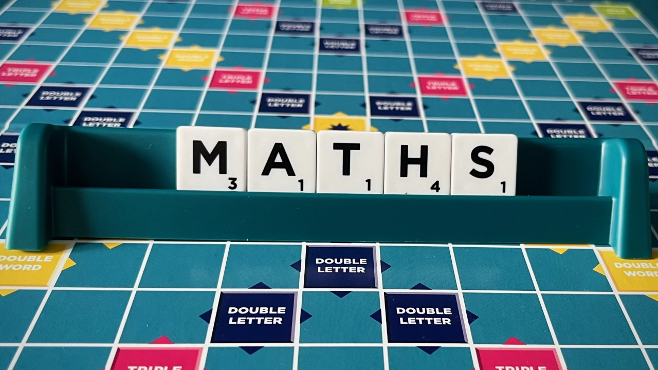 The word maths in Scrabble