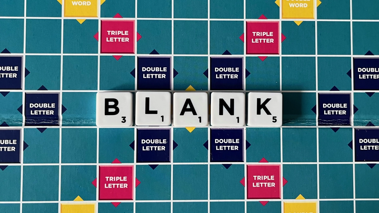 The word blank in Scrabble
