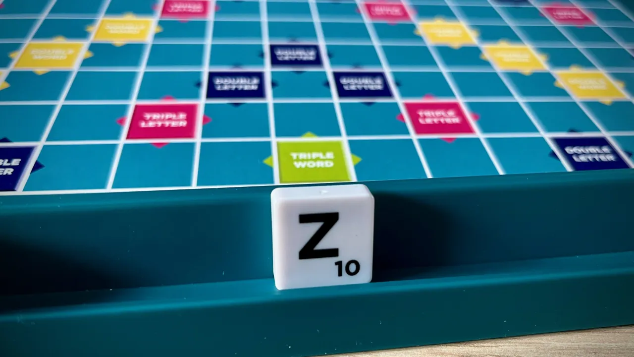 The Z letter tile in Scrabble