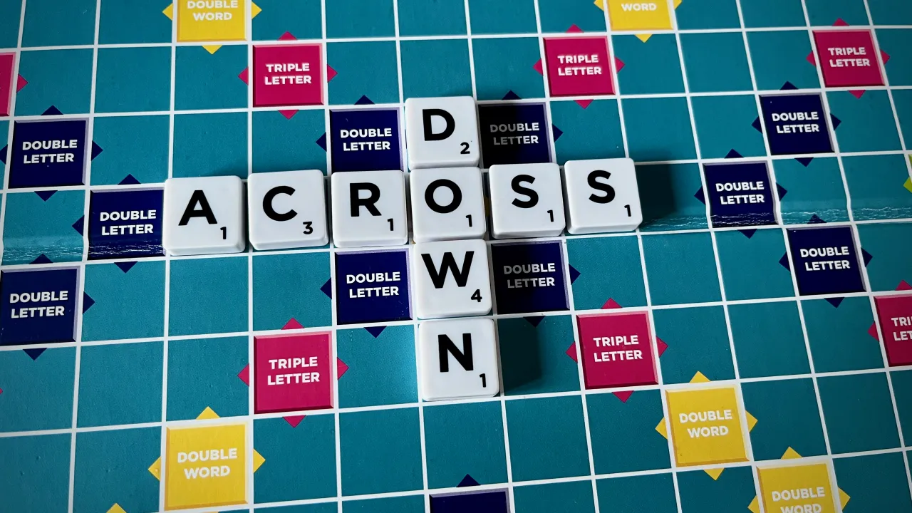 Across and down words in Scrabble