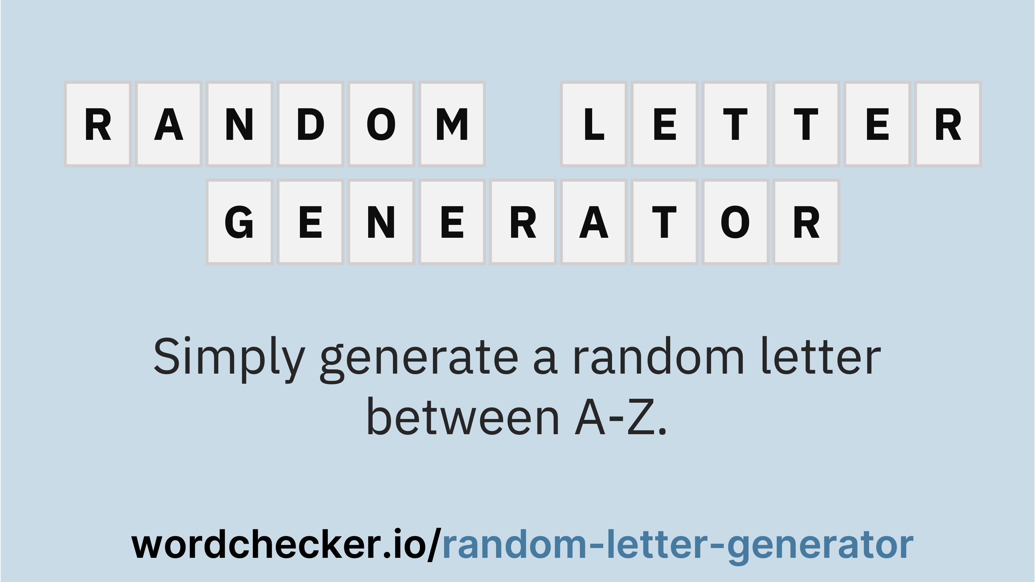 Random Letter Generator - Word Checker