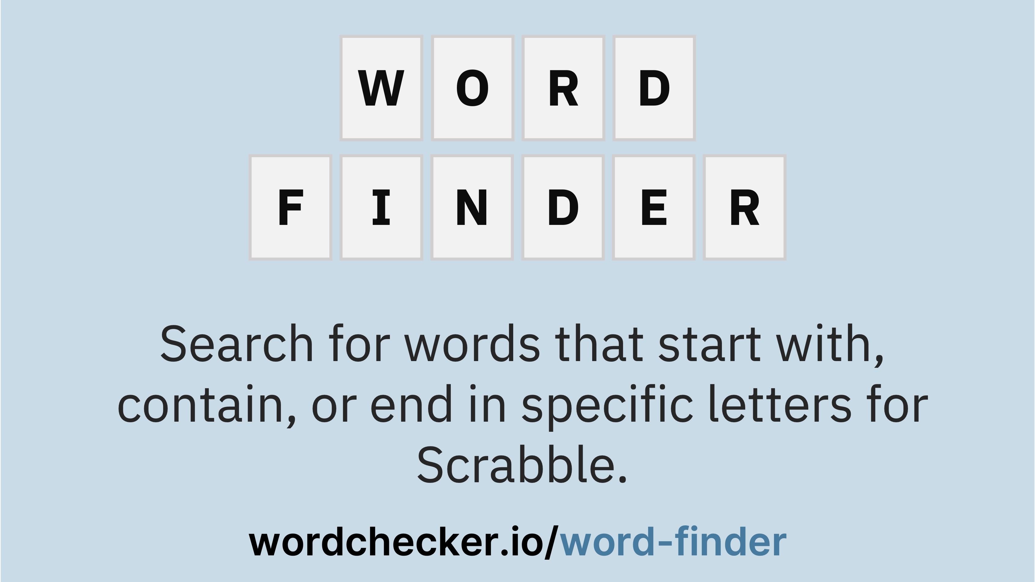 Scrabble Word Finder & Cheat - Word Checker